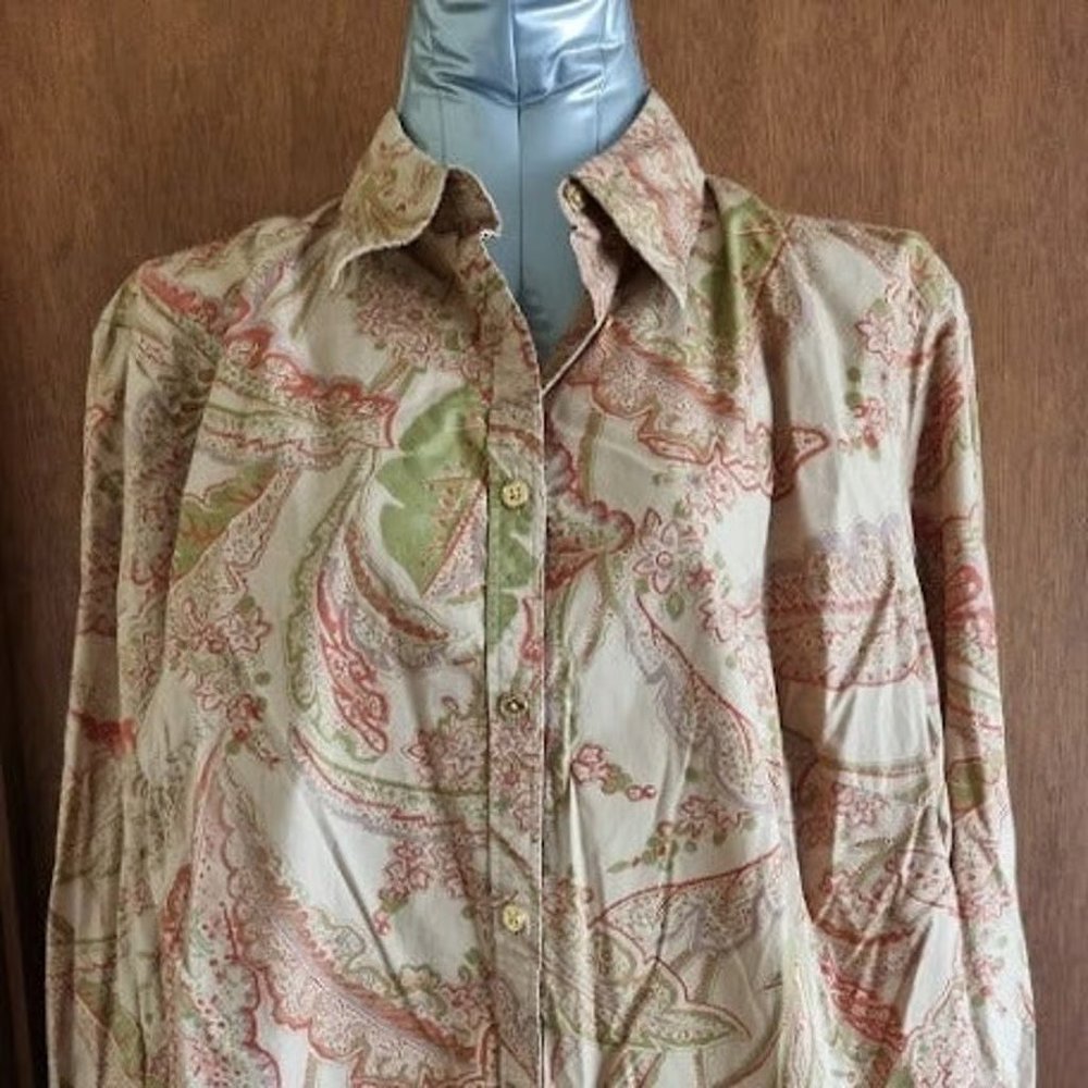 Chaps Long Sleeve Blouse Women 2X